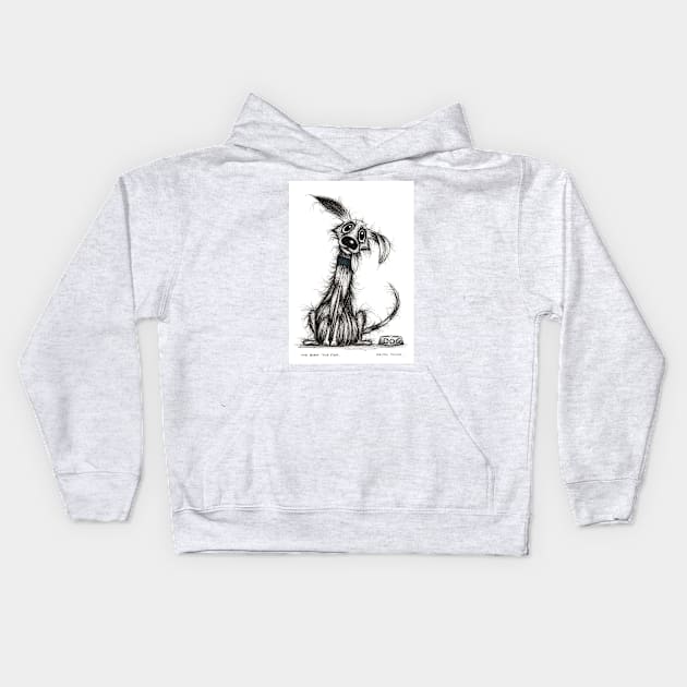 Mr Bark the dog Kids Hoodie by Keith Mills